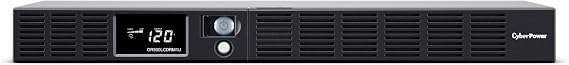 CyberPower OR500LCDRM1U Smart App LCD UPS Battery Backup and Surge Protector, 500VA/300W, 6 Outlets, AVR, 1U Rackmount, UL Certified