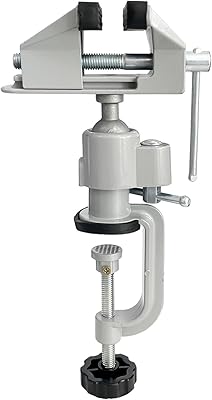 Sutekus 3 Universal Table Vise Swivel Bench Vise Tabletop Clamp Vice Tilts Rotate 360 for Woodworking Crafting Jewelry Hobby Model Making