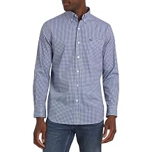 Chaps Men's Classic Fit Long Sleeve Button Down Stretch Poplin Casual Shirt