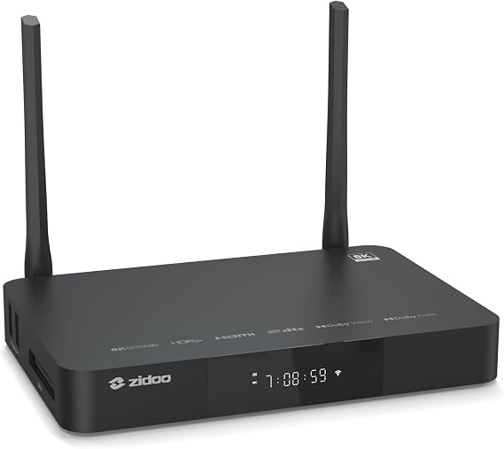 zidoo 8K HDR Media Player Android TV Box Android 11.0 OS Hexa Core 64-bit Processor 6G+64G VS10 Image Quality Engine HDR10+MKV for Video & Audio Playback Z9X Eightkey