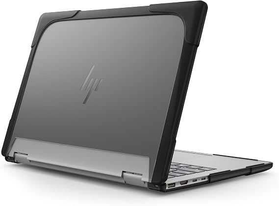 Batianda Protective Case for HP Envy x360 2-in-1 14 Inch 2024, Black | Shockproof TPU Bumper with Matte Durable Hard Shell and 360 Flip Support, Fits 14-fc0000 and 14-fa0000 Series