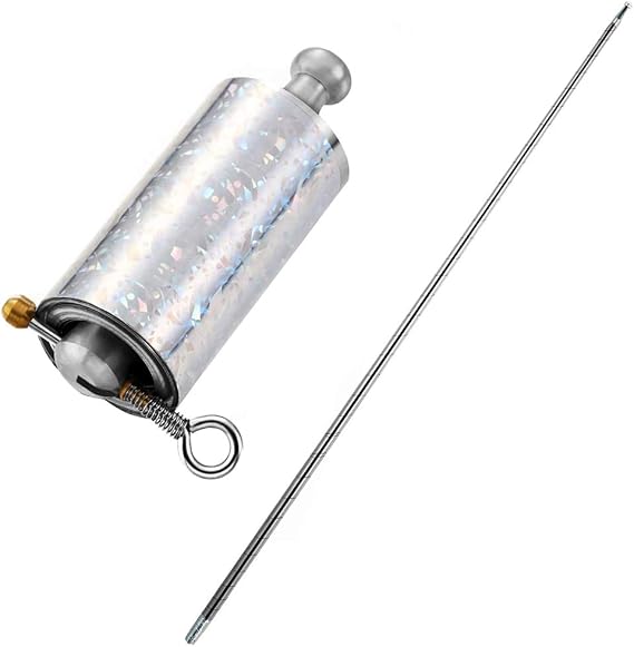 Surakey Pocket Staff Magic Telescopic Stick | Elevated Staff Stick I Collapsible Retractable Expandable Bow Extendable Portable Expanding Metal Cane Pop Out Wands (150cm Silver)