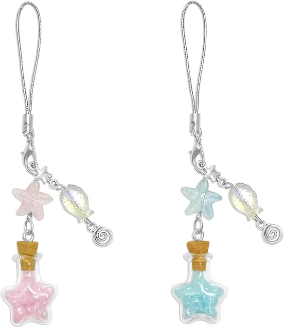 cioatu Y2K Cute Phone Charms Set - Aesthetic Cherry,Flower, Butterfly & Star Cell Phone Straps, Kawaii PhoneAccessories for Bag Keychain, AirPods, Camera Decor