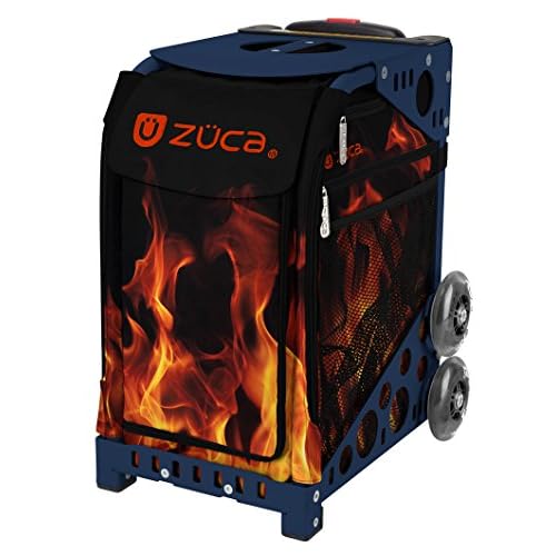 ZUCA Fire Blaze Sport Insert Bag and Navy Blue Frame with Flashing Wheels