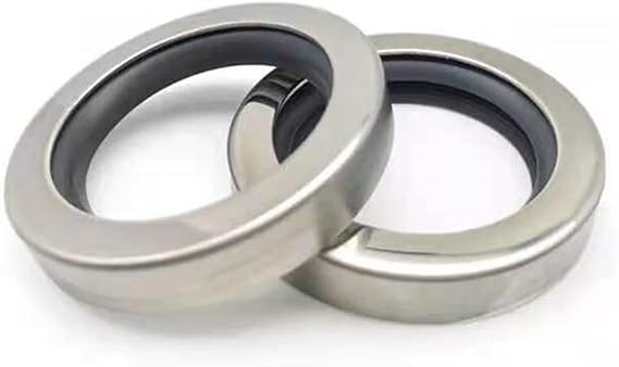 Oil Seals,Stainless Steel Double Lip Oil Seal, 1PC Double Lip Inner Diameter 8-40mm Stainless Steel Oil Seal, Screw Rod Shaft Seal Using for Air Compressor Vacuum Pump Motor Shaft Seal(35*60*12 mm)