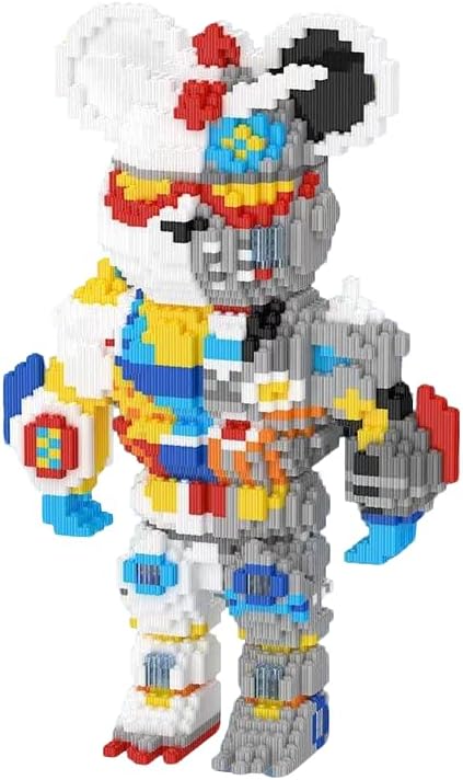 Teddybrick Machinery Bear Building Block Set, 5401 Pieces, Collection Display Set for Adults