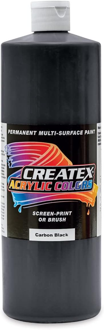 Createx Acrylics - Carbon Black, Quart