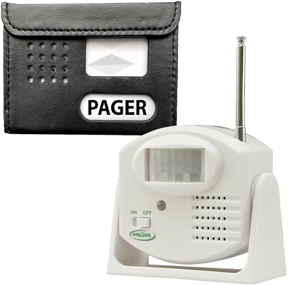 Smart Caregiver Wireless Monitor with 2 Nurse Call Buttons - Cordless Monitor with Two Call Buttons Alerts Caregiver up to 300 ft Away - Know When They Need Help! Motion Sensor to Pager