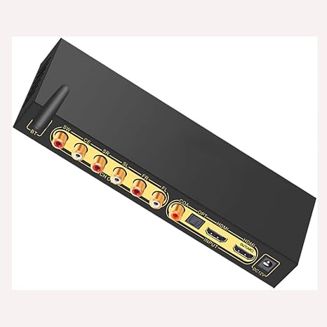 5.1 Audio Converter Decoder, 4K Audio Digital to Analog Converter, 3.5mm Headphone Output/Support 2.0CH 5.1CH 2.1CH, DAC DTS AC3 FLAC APE