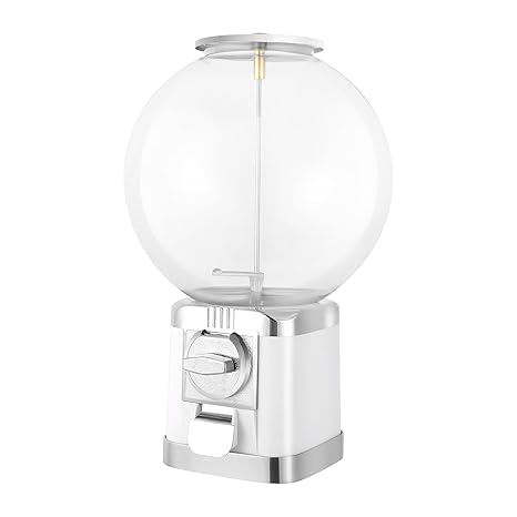 1 Dollar Capsule Vending Machine, Coin Operated Candy Dispenser, Gumball Machine Capsule Vending Machine, White Commercial Vending Machine Prize Machine.