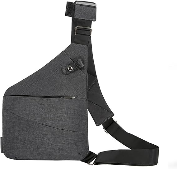 Anti Theft Travel Bag for Men Personal Flex Bag, Travel Purses Anti Theft Crossbody, for Bicycle Hiking Jogging (GREY, Right)