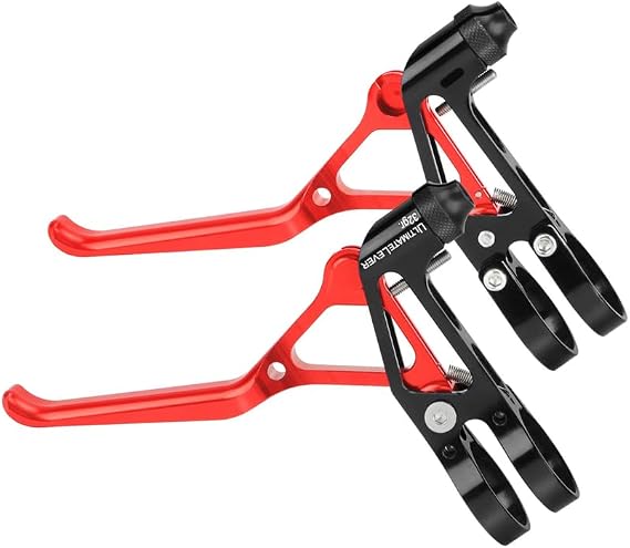 Folding Bicycle Brake Lever, Compatible with C Brake and V Brake, for Brompton Brake Lever and for Dahon Brake Handle (red)