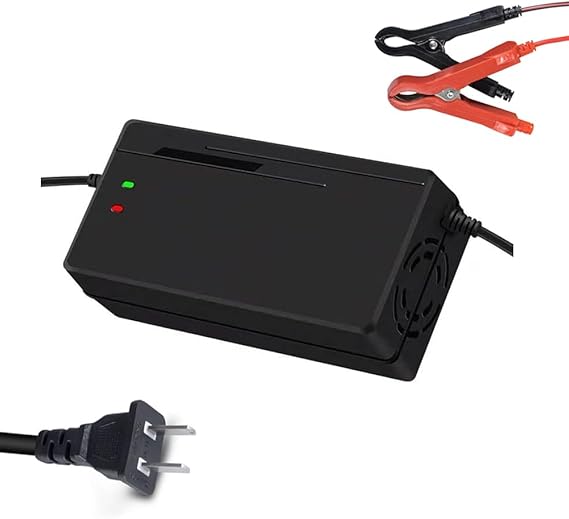 48V/58.4V 10A Lifepo4 Charger 110V 120V with Cooling Fan Lithium Battery Charger Multiple Protection Functions for 48V Lifepo4 Battery | Multiple Protection Functions