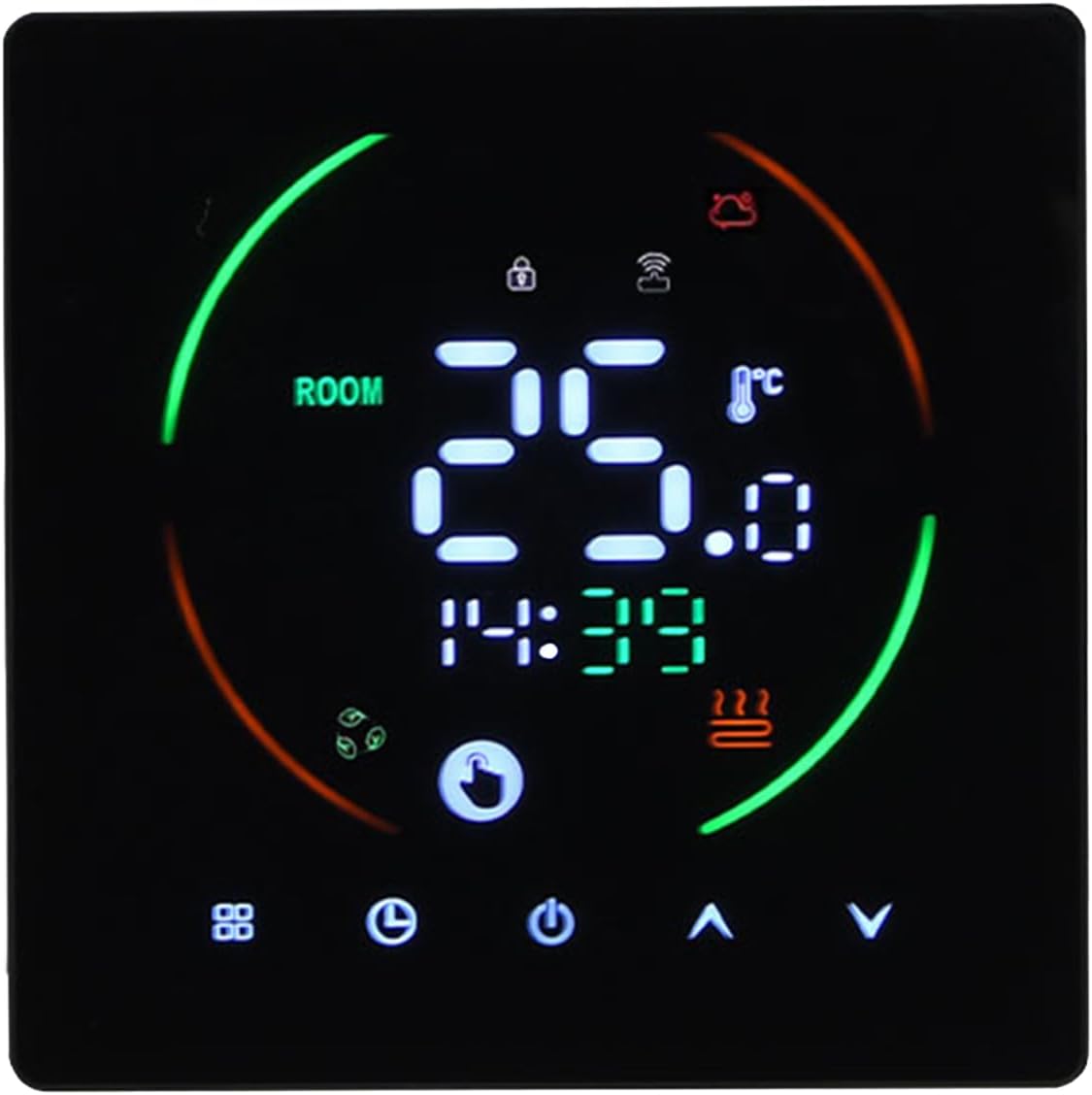Smart Thermostat for Home 16A Electric Heating Weekly Programmable Temperature Controller LCD Display Digital Intelligent Wall Thermostat for Window Fan Heater 16A WiFi Electric Heating