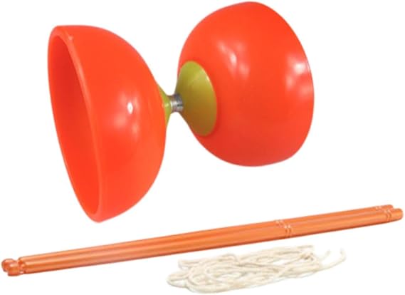 Chinese Yoyo Diabolo Set Triple Bearing Diabolo Multipurpose Promoting Physical Exercise Chinese Diabolo Set for Children- Red