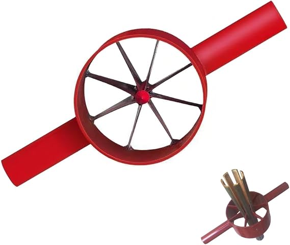 Bamboo Splitter 8 Cut, Steel Bamboo Splitting Tool Suitable for Bamboo Diameter Up to 5 inch, Manual Fast Dividing Bamboo Into 8 Pieces, Upgrade Blade Lengthened Handle for Efficient Cutting