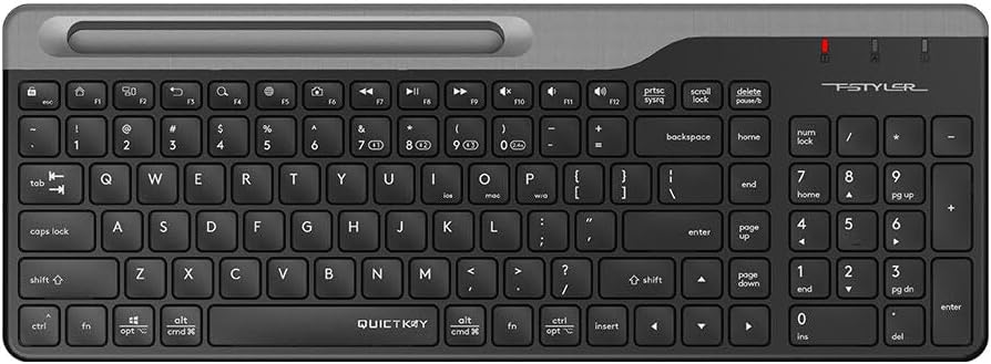 A4tech A4 Tech FBK25 (Q) Turkish FN-Multimedia Bluetooth & 2.4Ghz Nano Wireless Keyboard, Black
