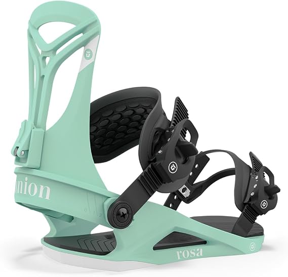 Union Rosa Womens Snowboard Bindings, L, Aqua