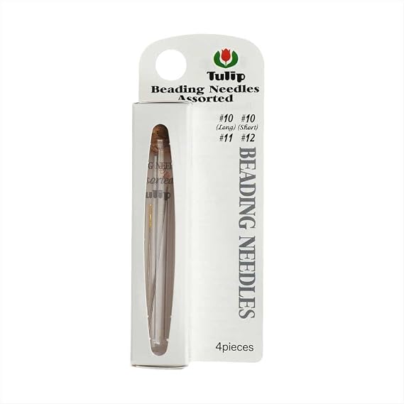 TULIP Beading Needles, Assorted Sizes (Long) Size #10, (Short) Size #10, Size #11 & #12, 4 Needles