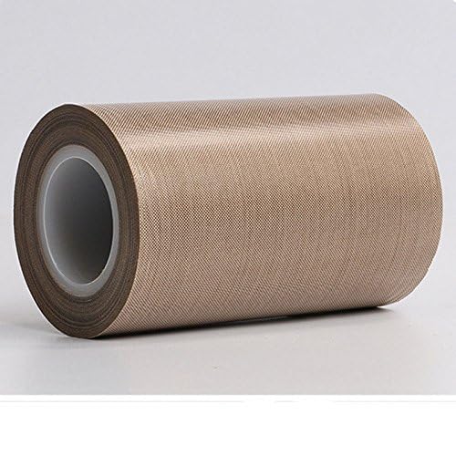 4 x10m PTFE Teflon Tape Nonstick 500℉ High-Temp Fiberglass Adhesive Tape, Brown