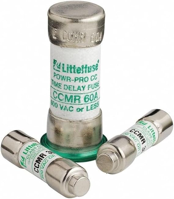 Littelfuse CCMR-10 or CCMR010, 10 Amp (10A) 600V Midget, Time Delay, Current Limiting Class CC Rejection Cartridge Fuses
