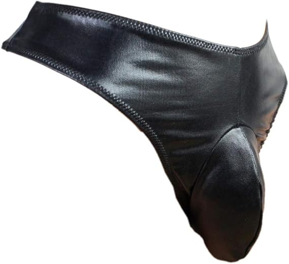 aishani Shiny Pouch Panties Men's Thong Bikini Briefs