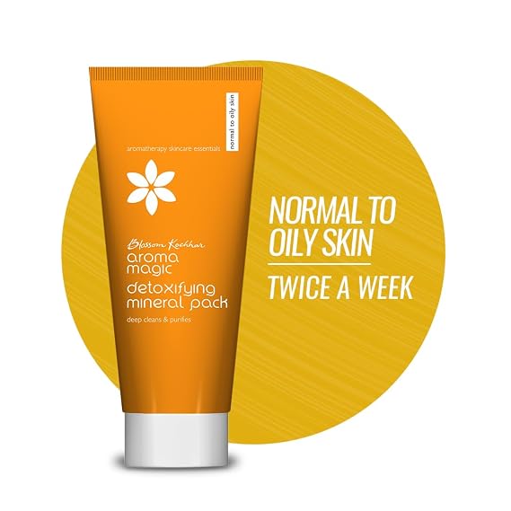 Aroma Magic Detoxifying Face Pack for Normal to Oily Skin | Deep Cleansing Mineral Pack with Sandalwood | Purifies Pores, Enhances Complexion & Repairs Tired Skin | 3.53 Oz (100g)