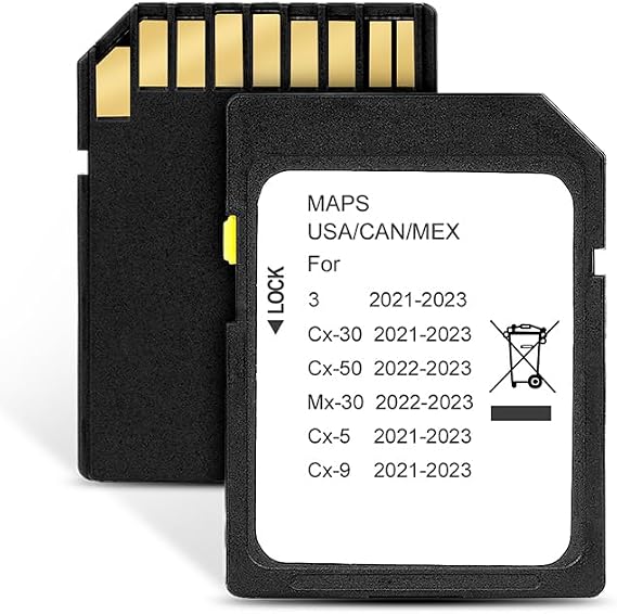 Navigation Car GPS SD Card 2021-2023 Mazda 3 / CX5 / CX9 / CX30 2022-2023 MX30 / CX50 GPS Map Card Synchronous Navigation System for US/Canada/Mexico