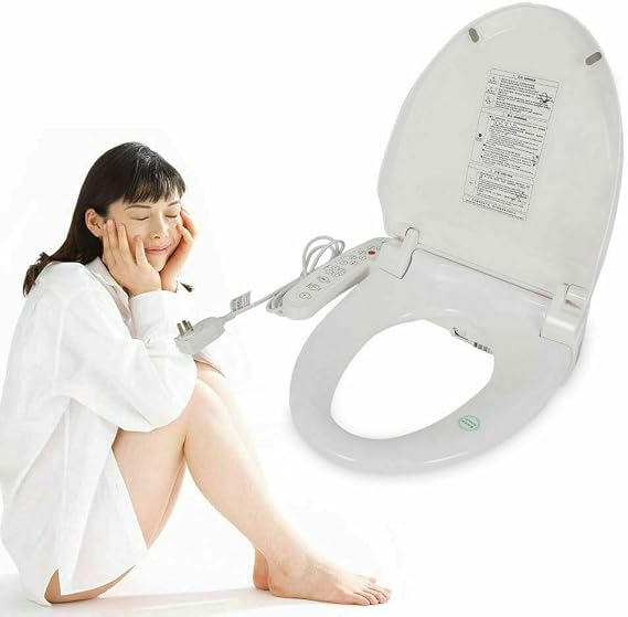 White Electric Electric Bidet, Smart Bidet Toilet Seat Automatic Elongated Heated For home bedroom office hotel bathroom