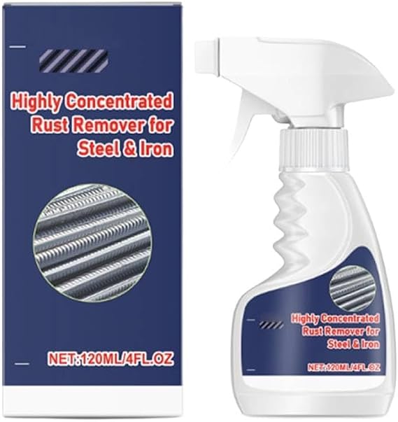 Rust Remover Spray for Metal: Highly Concentrated Rust Remover for Steel Copper Stainless Steel - Heavy Duty Rust Remover Spray No Scrubbing, Fast Acting Rust Stain Remover (1 pcs)