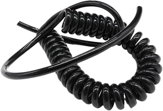 Electric Cable Telescopic Wire Spiral Cable, 2 Core 8 Core Extend Tensile Power Cord Black Multi-core 0.2mm 0.5mm 1.5mm Wire Cable Retractable Coil(Stretch 2.5 Meters 18AWG 2 Core)
