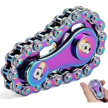 Metal Bike Chain Gear Fidget Spinner for Adults Kids, Sprocket Fidgets Chain Toys,EDC Novelty Stress Relief Toys, Cool Birthday Present for Boy Man