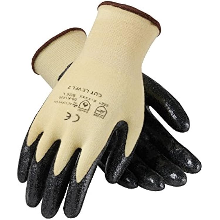 09-K1450XL Seamless Knit KevlarLycra Glove with Nitrile Coated Smooth Grip on Palm and Fingers, Heavy Weight