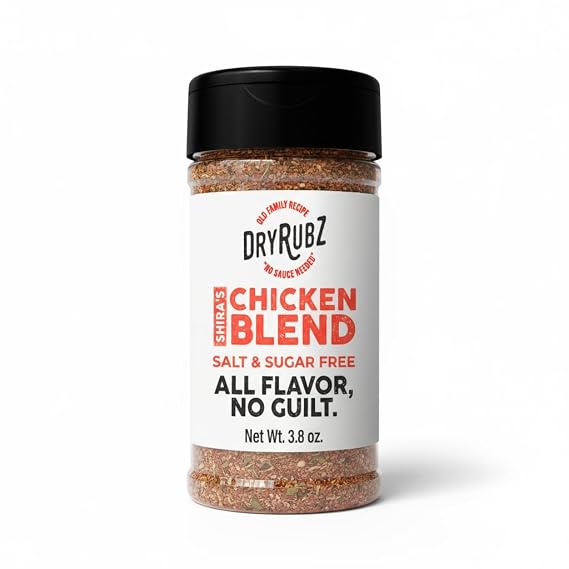 DryRubz Blend Salt & Sugar Free -All-Natural Poultry Seasoning Rub for Grilled, Baked, or Roasted Chicken - Gluten-Free, No Sauce Needed, Flavor-Packed Spice Mix for Healthy Cooking (4.43 OZ Chicken Blend)