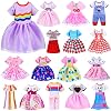 Hungdao 16 Pcs Girl Boy Doll Clothes Lovely Outfits Mini Doll Clothes 6 Inch Dolls Accessories for Kids Birthday Outfit Cute Girls