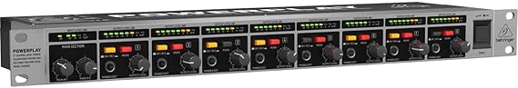 Behringer HA8000 V2 8-Channel High-Power Headphone Mixing and Distribution Amplifier | For Professional Stage and Studio Applications