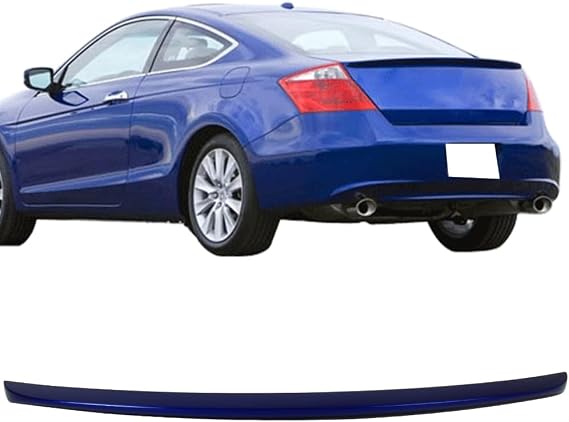 Pre-Painted Trunk Spoiler Compatible with 2008-2012 Honda Accord 2Dr Coupe, Factory Style ABS Painted #B551P Belize Blue Pearl Rear Tail Lip Deck Boot Wing By IKON MOTORSPORTS, 2009 2010 2011
