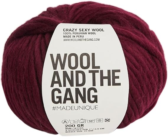 Wool and the Gang Crazy Sexy Wool, Margaux Red(053), 200g
