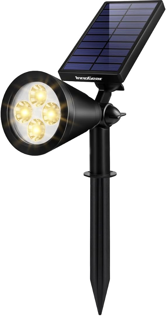 InnoGear 1 Solar Spot Lights Outdoor for Flag Pole Garden Yard, Warm White