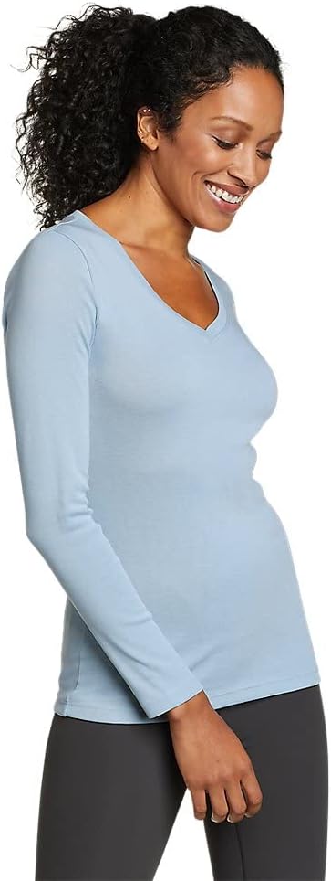 Eddie Bauer Womens Long Sleeve Fav V-Neck Tee