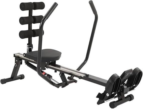 Household Rowing Machine, Foldable, Quiet, Hydraulic Type, 12 Adjustable Load Levels, Full Body Exercise, Cardio Diet, Muscle Training, Abs, Aerobic Bike, Space Saving, Training Equipment