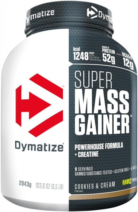 Dymatize Super Mass Gainer (2943g) Cookies & Cream - Weight Gainer - with Creatine