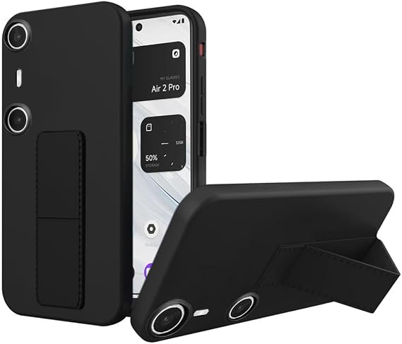Compatible with Xreal Beam Pro Stand Case with Hide Folding Kickstand Shockproof Protective Cover Case for Xreal Beam Pro - Black
