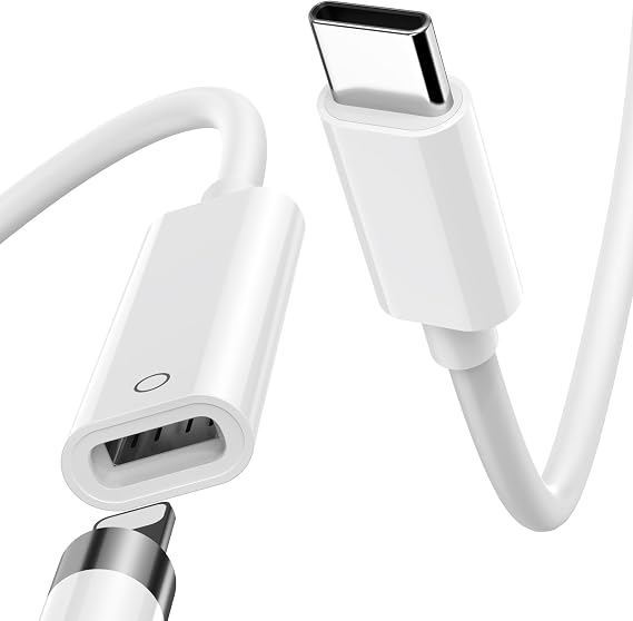 USB C to Pencil 1st Gen Adapter for iPad 10th Gen USB-C to for Lightning