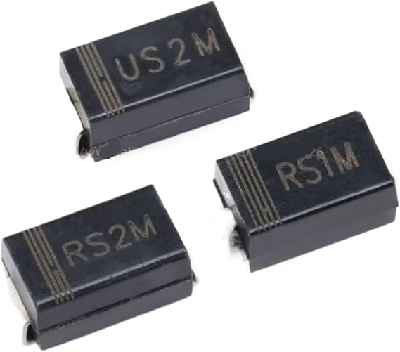 100PCS RS1M RS2M FR107 US1M US2M ES1J US1J SF18 UF4007 1A 2A 600V 1000V DO-214AC SMD Diodes Rectifiers(ES1J SMA)