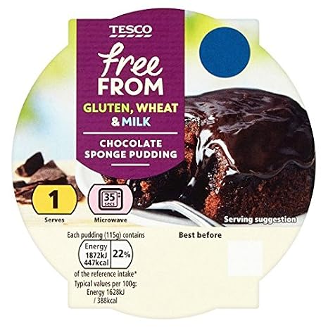 Tesco Free From Chocolate Sponge 115G