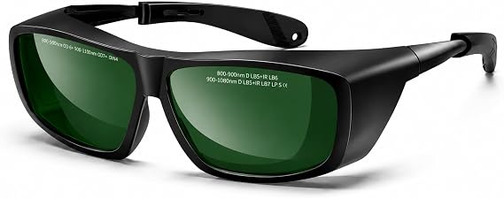 Laser Safety Goggles, OD7+ (9001100nm) & OD6+ (800900nm), Eye Protection for Welding, Cutting, Engraving & Fiber Laser Machines