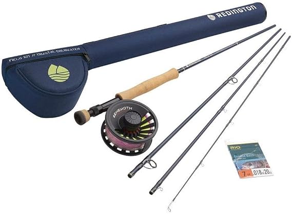 Redington Fly Fishing Field Kit, Fly Rod and Reel Combo, Fly Line, Carrying Case