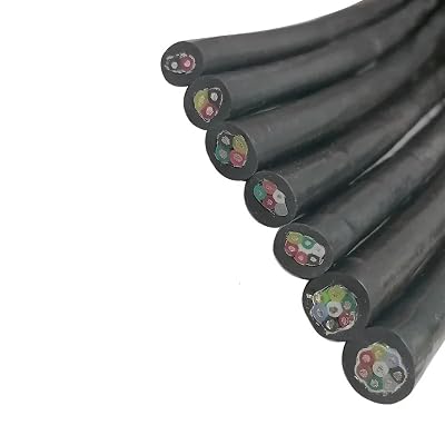 Wire and Cable 5m Silicone Shielded sheathed Cable 22 20 18 17 15 13 11 9 AWG 2 3 4 5 6 8 core Anti-Interference Soft Signal Wire Power Cable Twisted Pair Shielded Cable4 cores 5meter,13 AWG 2.5MM
