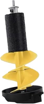 Ice Drill Auger Ice Fishing Auger Drill Bit Ice Fishing Accessories 6 Inches Ice Fishing Burrowing Nylon Ice Fishing Drill Ice Auger for Rivers Fishing, 50 cm Yellow
